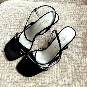 Metaphor size 7 1/2 glitter strap, short heels